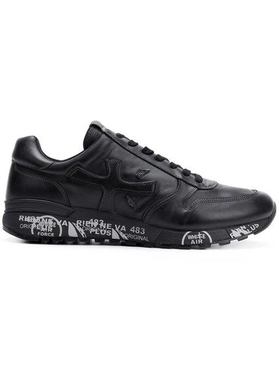 Premiata Classic Logo Sneakers In Black