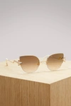 FENDI SUNGLASSES,FOG331 V1TF10EM/ROSE GOLD+GOLD CRYST