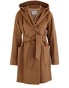 Max Mara Belted Waist Camel Coat With Detachable Belt In Camel
