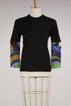 EMILIO PUCCI WOOL SWEATER WITH FRINGES,77KM13/77981/999