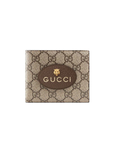 Gucci Neo Vintage Gg Supreme Wallet In Brown