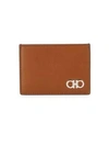 FERRAGAMO Flat Leather Card Case