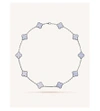 VAN CLEEF & ARPELS VAN CLEEF & ARPELS WOMENS WHITE GOLD VINTAGE ALHAMBRA GOLD AND CHALCEDONY NECKLACE