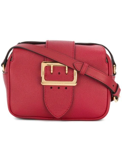 Burberry The Small Buckle Crossbody Bag In Leather - Red