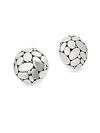 John Hardy Kali Sterling Silver Button Earrings In Silver