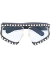 GUCCI PEARL EMBELLISHED OVERSIZED GLASSES,GG0234S12417360