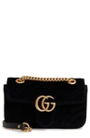 GUCCI Small GG Marmont 2.0 Matelassé Velvet Shoulder Bag,446744K4D2T