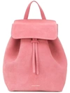 Mansur Gavriel Mini Saffiano Leather Backpack In Pink