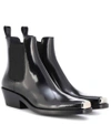 CALVIN KLEIN 205W39NYC WESTERN CLAIRE LEATHER ANKLE BOOTS,P00280536