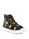CHLOÉ Kyle High-Top Leather Sneakers