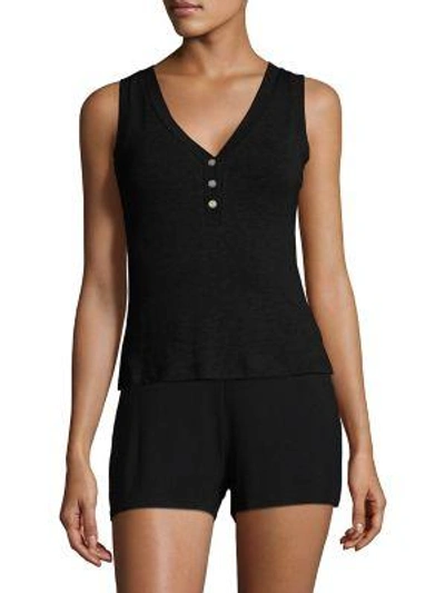 Saks Fifth Avenue Collection Maddie Heathered Camisole In Black