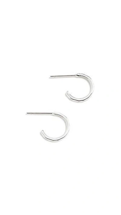 Gorjana Taner Bar Mini Hoop Earrings In Silver