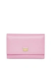 Dolce & Gabbana Continental Tri-fold Wallet In Pink