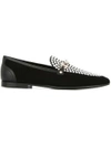 GIUSEPPE ZANOTTI GIUSEPPE ZANOTTI DESIGN STUDDED LINK LOAFERS - BLACK,I76006000112419057