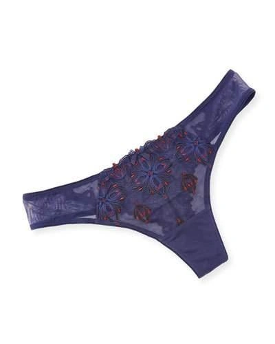 Chantelle Champs Elysees Lace Thong In Stardust