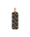 David Yurman Men's Forged Carbon Ingot Tag Pendant With 18k Gold, 47mm In Gold