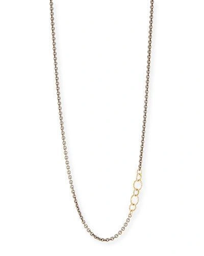 Armenta 18k Yellow Gold & Sterling Silver Old World Champagne Diamond Circle Link Necklace, 17 In Gold/black