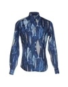 Boglioli Patterned Shirt In Blue
