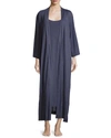 Natori Shangri-la Long Robe In Night Blue