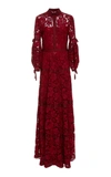 LELA ROSE Full Sleeve Seamed Gown,R189028