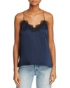CAMI NYC SILK RACERBACK CAMISOLE,RACER CHARM CONTRAST