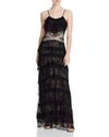 HAUTE HIPPIE TIERED LACE GOWN,2LC050190T