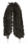 FENDI GENUINE ALPACA FUR GUITAR STRAP - BLACK,8AV077-A0F5