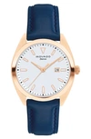 MOVADO HERITAGE DATRON LEATHER STRAP WATCH, 31MM,3650037