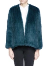 H BRAND 'Emily' rabbit fur jacket