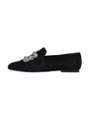 ROGER VIVIER SUEDE AND CRYSTALS LOAFERS,8917325
