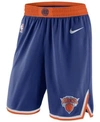 Nike Men's 2019/20 New York Knicks Icon Edition Swingman Shorts In Blue/orange