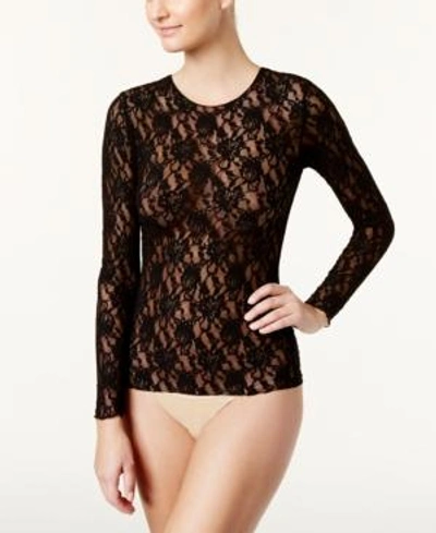 HANKY PANKY LONG-SLEEVE LACE TOP 128L