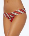 Hanky Panky It's A Wrap Original Rise Thong In Red Multi