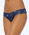 Hanky Panky Floret Petite Low Rise Thong In Multi Color