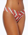 Hanky Panky It's A Wrap Original Rise Thong In Red Multi