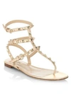 VALENTINO GARAVANI Rockstud Leather Thong Sandals