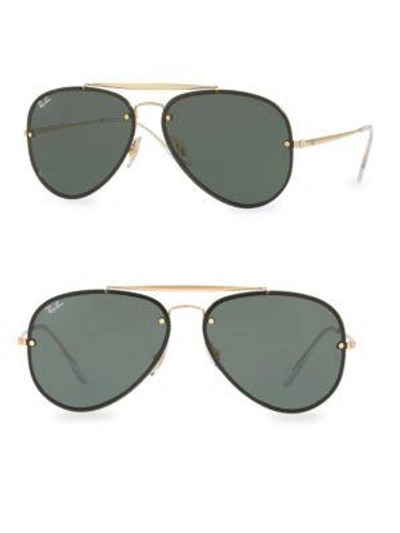 Ray Ban Rb3584 61mm Blaze Aviator Sunglasses In Gold