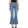 BROCK COLLECTION Blue Belle Cropped Flare Jeans