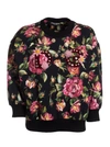 DOLCE & GABBANA APPLIQUE DETAIL FLORAL SWEATSHIRT,F9962ZFS7W6 HNE10