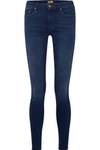 MOTHER LOOKER MID-RISE SKINNY JEANS