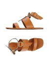 Chloé Kingsley Ankle Strap Sandal (women) In Tan