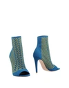 GIANVITO ROSSI GIANVITO ROSSI WOMAN ANKLE BOOTS TURQUOISE SIZE 6 TEXTILE FIBERS,11365972QX 11