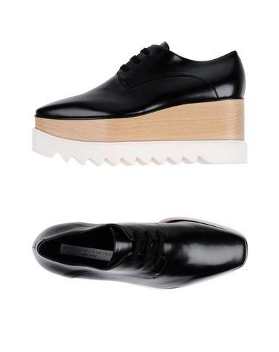 Stella Mccartney Elyse Platform Lace-up Shoes In Black