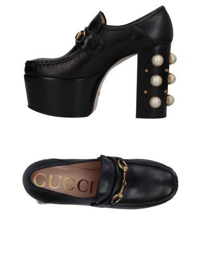Gucci Vegas Horsebit Platform Loafer In Black