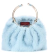 VALENTINO GARAVANI BEBOP LOOP MINK FUR CLUTCH,P00280287