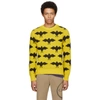 GUCCI Yellow & Black Jacquard Bat Sweater