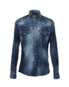 Dsquared2 Denim Shirts In Blue