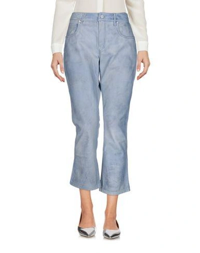 Alexander Wang Cropped Trousers & Culottes In Azure