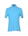Drumohr Polo Shirts In Sky Blue