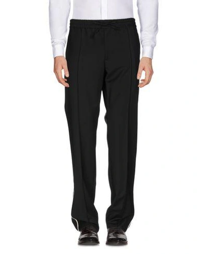 Valentino Virgin Wool-twill Drawstring Trousers In Black